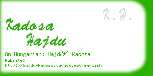 kadosa hajdu business card